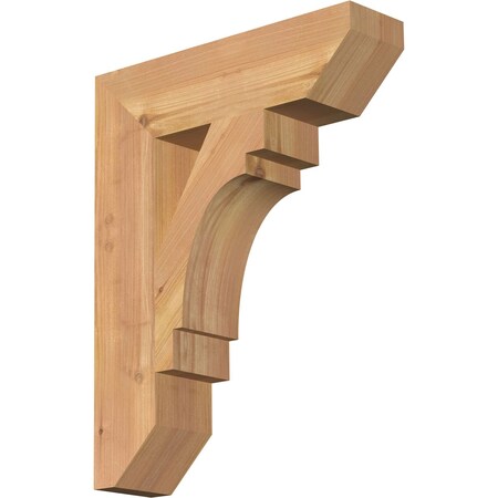 Ekena Millwork Merced Slat Smooth Bracket, Western Red Cedar, 3 1/2"W x 14"D x 18"H BKT04X14X18MRC06SWR